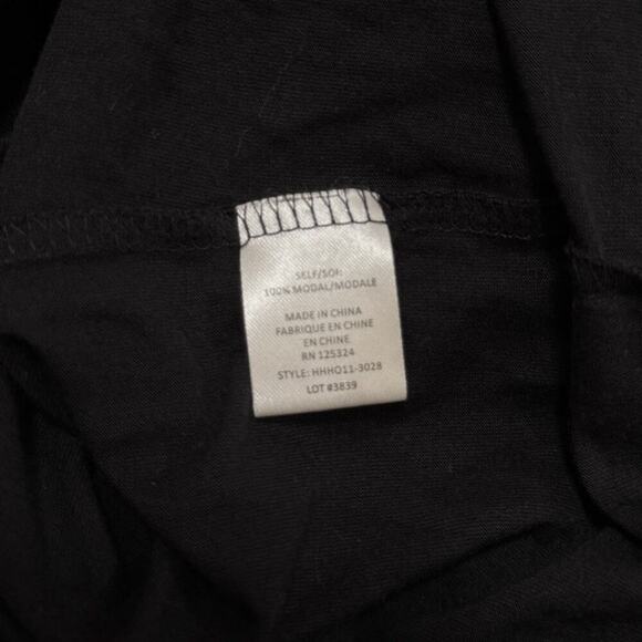 Haute Hippie V Neck Gathered Waist Faux Wrap Jersey Dress Black size Small NWT - Picture 4 of 6